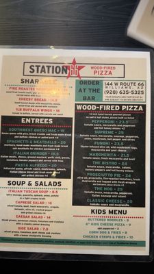 Menu photo 2 Station 66 Williams, AZ