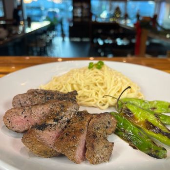 Driftwood Kitchen - steak, asparagus, and noodles - Southern Near Me - Virginia Beach, Virginia
