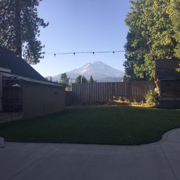 View of Mount Shasta from restaurant patio