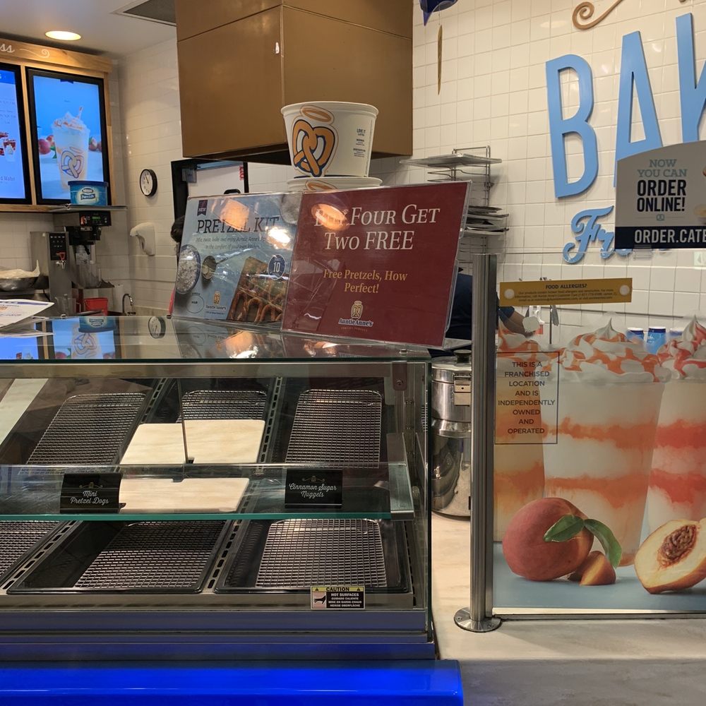 Auntie Anne's - Buy 4 pretzels and get two free. - Fast Food Near Me - Lynnwood, Washington Auntie Anne's - Buy 4 pretzels and get two free. - Fast Food Near Me - Lynnwood, Washington