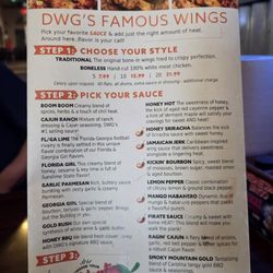 Dick's Wings And Grill San Pablo - Wings menu but there's many other items