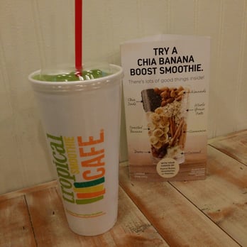 Tropical Smoothie Cafe - Love my Totally Green smoothie...but their deconstructed Chia Banana Smoothie looks good too. Maybe next time. - Juice Bars & Smoothies Near Me - Altamonte Springs, Florida Tropical Smoothie Cafe - Love my Totally Green smoothie...but their deconstructed Chia Banana Smoothie looks good too. Maybe next time. - Juice Bars & Smoothies Near Me - Altamonte Springs, Florida