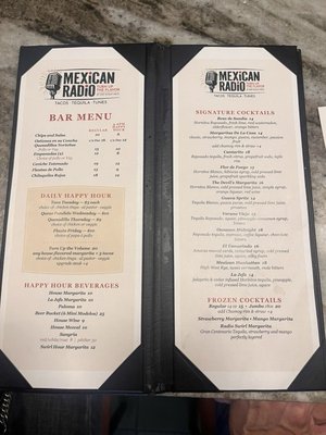 Menu photo 3 Mexican Radio Chicago, IL