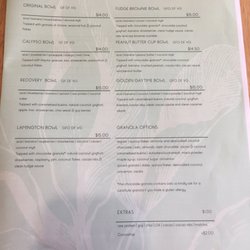 Mylk + Co - Acai Bowl Menu