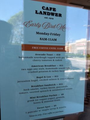 Menu photo 5 Cafe Landwer Boca Raton, FL