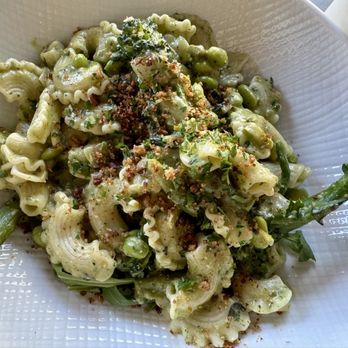 Cafe Gratitude - Pasta with broccolini and asparagus - Vegan Near Me - Venice, California