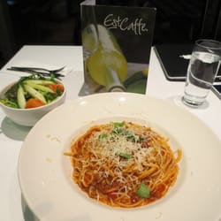 Spaghetti and salad bambino
