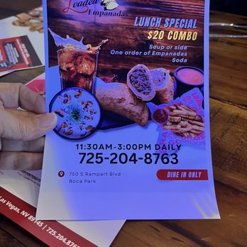 Loaded Empanadas - Lunch Special - Tapas/Small Plates Near Me - Las Vegas, Nevada