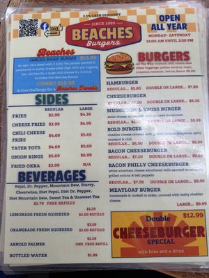 Menu photo 2 Beaches Burgers Ocean Isle Beach, NC