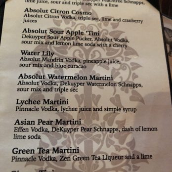 Lime Leaf - Martinis - Thai Near Me - Spartanburg, South Carolina