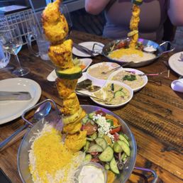 Chicken swharma Dinner - Chicken Kabob Tower  Dinner - Chicken Kabob Tower