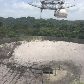 Arecibo Observatory - Looking down into the center of the dish - Observatories Near Me - Arecibo, Puerto Rico