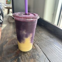 Juice Bar - WITCHES BREW PROTEIN SMOOTHIE MANGO, BLUEBERRIES, PEA PROTEIN, HONEY AND ALMOND MILK