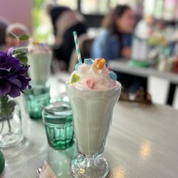 Electric Diner - Festive milkshake - lucky charms infused ice cream