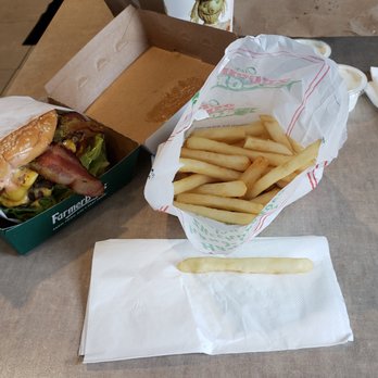 Farmer Boys - Farmer's Burger with cheese with a side of fries - Breakfast & Brunch Near Me - Las Vegas, Nevada