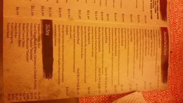 Menu photo 6 Las Palmas Latin Grill Tampa, FL