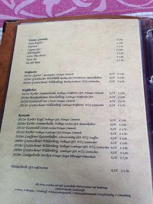 Menu photo 2 Gaststätte Kelterstube Korb, BW Menu photo 2 Gaststätte Kelterstube Korb, BW