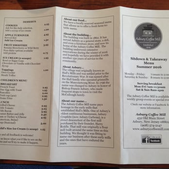 Asbury Coffee Mill - Menu and History - Coffee & Tea Near Me - Asbury, New Jersey