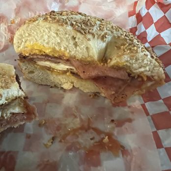 Bagel Bob's - Jersey special! Taylor pork roll with egg and cheese and ketchup salt and pepper - Delis Near Me - Houston, Texas Bagel Bob's - Jersey special! Taylor pork roll with egg and cheese and ketchup salt and pepper - Delis Near Me - Houston, Texas