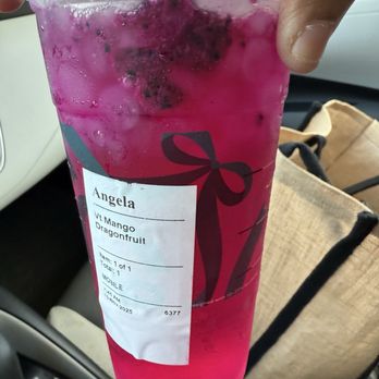 Starbucks - This drink is so good and fruity. The Mango Dragonfruit Refresher is great for a pick me up. - Coffee & Tea Near Me - Houston, Texas Starbucks - This drink is so good and fruity. The Mango Dragonfruit Refresher is great for a pick me up. - Coffee & Tea Near Me - Houston, Texas