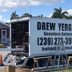 Drew Yerger Seamless Gutters - Spittin' out seamless!