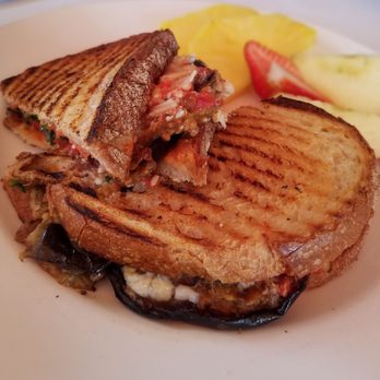 Cafe Santorini - Eggplant parmesan panini - Italian Near Me - Pasadena, California Cafe Santorini - Eggplant parmesan panini - Italian Near Me - Pasadena, California