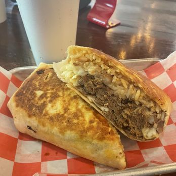 The Taco Shop - Shredded beef burrito with rice,beans and cheese. - Mexican Near Me - Franklin, Tennessee