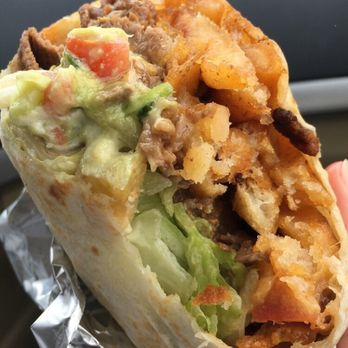 Jumbo Burrito - Really fresh and really yummy Cali Burrito with carne asada, fries, cheese, and guacamole. - Mexican Near Me - Oak Harbor, Washington