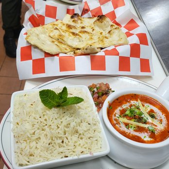 The Three Idiots  Bar & Lounge -  bowl of soup, rice, and naan bread - Lounges Near Me - Kitchener, Ontario