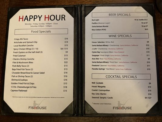 Menu photo 1 Santa Barbara FisHouse Santa Barbara, CA Menu photo 1 Santa Barbara FisHouse Santa Barbara, CA