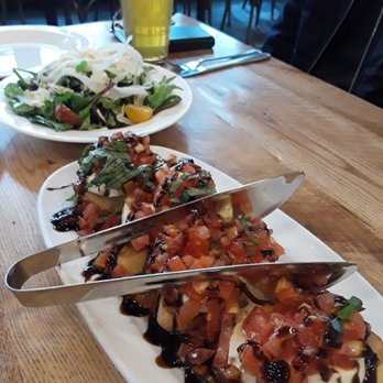 Giordano's - Bruschetta and house salad starter - Pizza Near Me - Chicago, Illinois Giordano's - Bruschetta and house salad starter - Pizza Near Me - Chicago, Illinois
