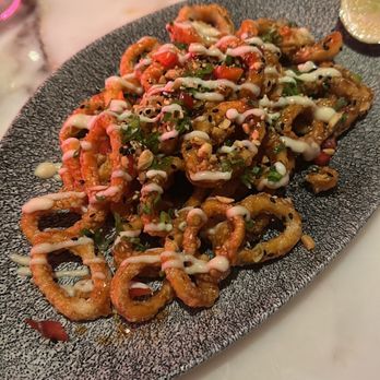 Giselle Miami - Szechuan calamari - Mediterranean Near Me - Miami, Florida Giselle Miami - Szechuan calamari - Mediterranean Near Me - Miami, Florida