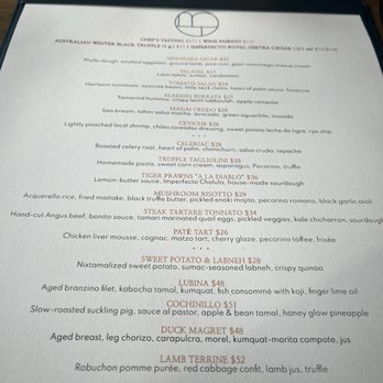 Imperfecto - Menu - Cocktail Bars Near Me - Washington, DC, District of Columbia