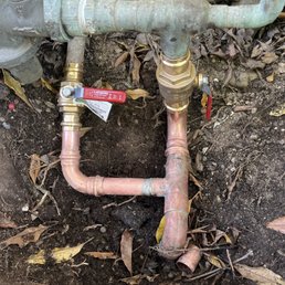 Two ball valves installed.