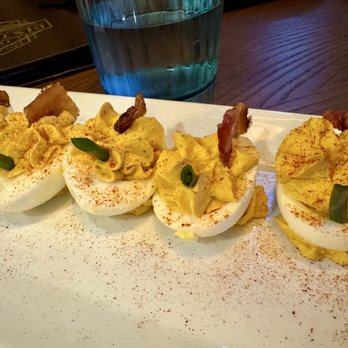 The District SPR - Maple Bacon Deviled Eggs - Wine Bars Near Me - Jacksonville, Florida The District SPR - Maple Bacon Deviled Eggs - Wine Bars Near Me - Jacksonville, Florida
