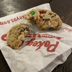 Pokey O’s Cookies & Ice Cream Roanoke - Apparently I'm too savage to wait to take photos of cookies. Tuxedo and monster. Both delicious