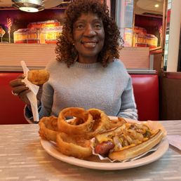 My Honey waiting to devour her Onion Rings My Honey waiting to devour her Onion Rings