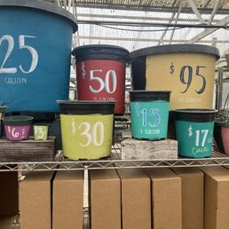 Prices are based on size of pot for most of the plants.