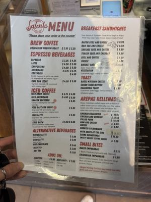 Menu photo 2 Salento Coffee West Palm Beach, FL