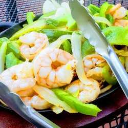 El Patio Cantina - Shrimp fajitas!