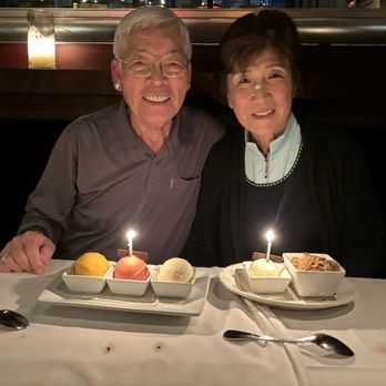 Kevin Rathbun Steak - Sorbet, vanilla bread pudding and two very happy parents. - Steakhouses Near Me - Atlanta, Georgia