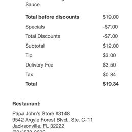 Receipt for what I ordered. Receipt for what I ordered.