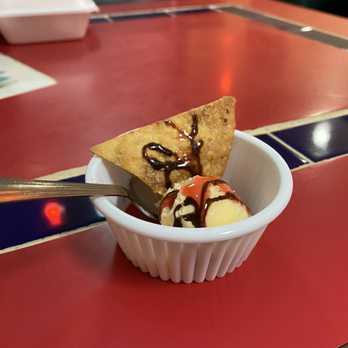 Puerto Vallarta - Sopapilla with ice cream at end of meal - Mexican Near Me - Medford, Oregon Puerto Vallarta - Sopapilla with ice cream at end of meal - Mexican Near Me - Medford, Oregon