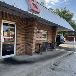 Outside of the building.