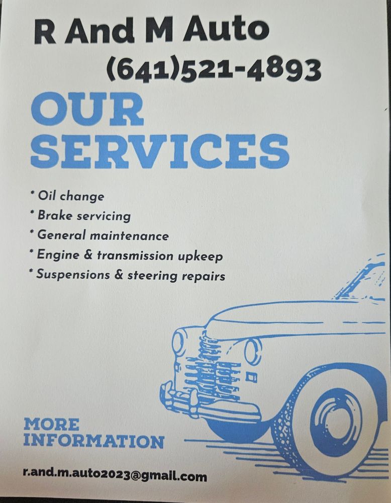 R AND M AUTO Request a Quote 2305 E 19th St N, Newton, Iowa Auto