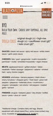 Menu photo 3 Blaze Pizza West Des Moines, IA Menu photo 3 Blaze Pizza West Des Moines, IA