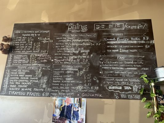 Menu photo 1 Ca Phe Phin Houston, TX