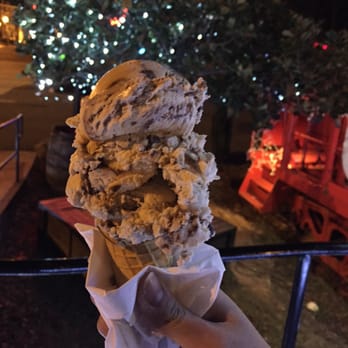 The Frosty Caboose - Coffee almond fudge on a sugar cone - Ice Cream & Frozen Yogurt Near Me - Chamblee, Georgia