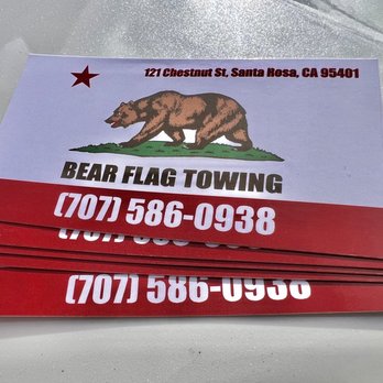 Bear Flag Towing - Cards - Towing Near Me - Santa Rosa, California Bear Flag Towing - Cards - Towing Near Me - Santa Rosa, California