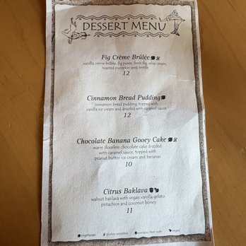 Mythos Restaurant - Dessert menu - New American Near Me - Orlando, Florida